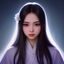 91次元用户插画师阿然头像——手持画笔的创作者卡通头像